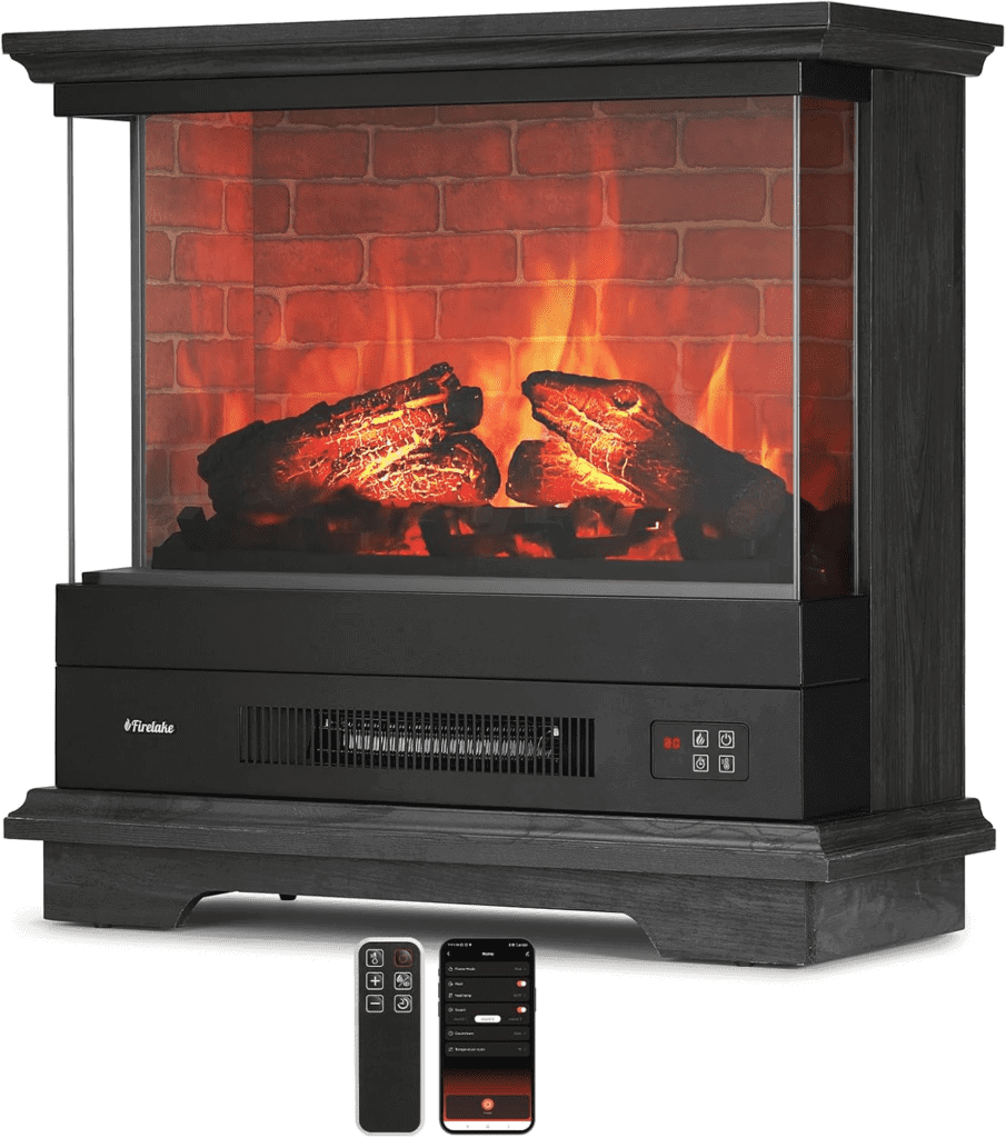 TURBRO Firelake 27 in. WiFi Electric Fireplace Heater