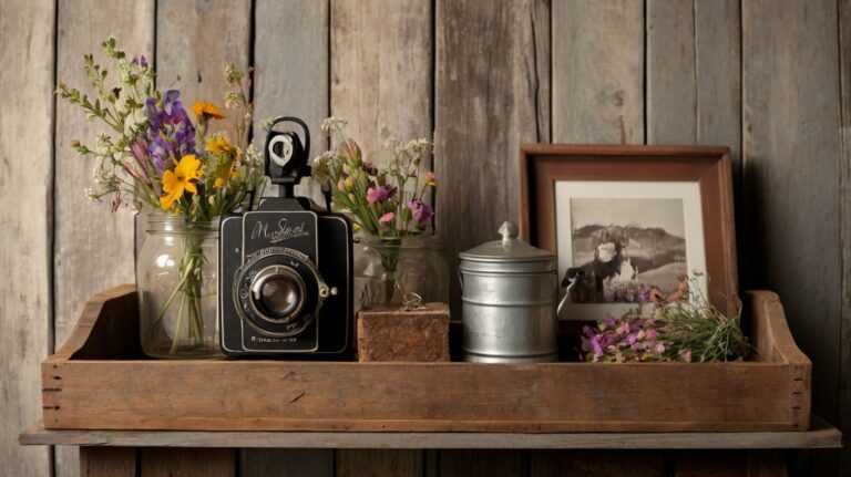 A rustic themed vignette