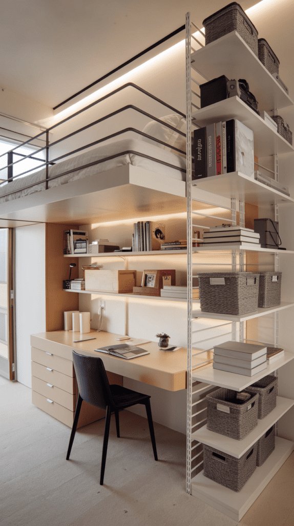 loft beds and raised platforms