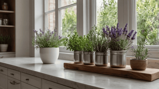 kitchen with herbs