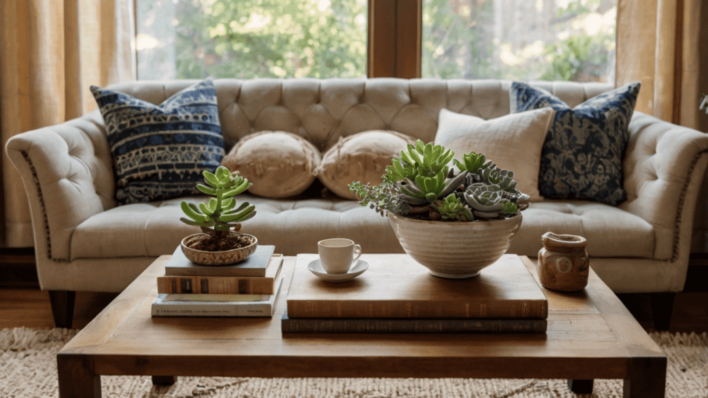  simple vignette on a coffee table