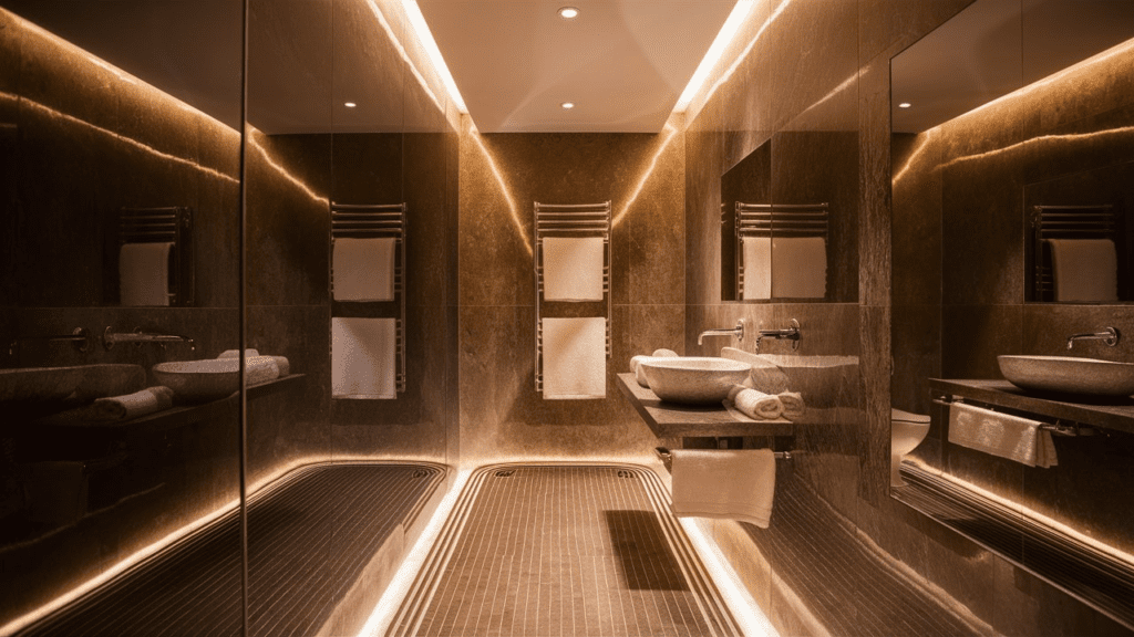 Energy-Efficient Lighting and Heating for an Eco-Friendly Bathroom