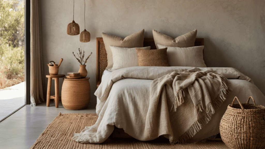 Soft Natural Textures: Textiles and Fibers in interiors