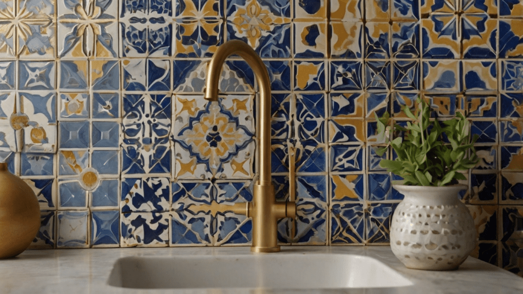 moroccan tiles in kitchen