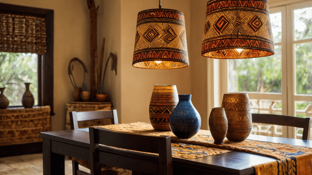 Lighting Fixtures with African Print Influences