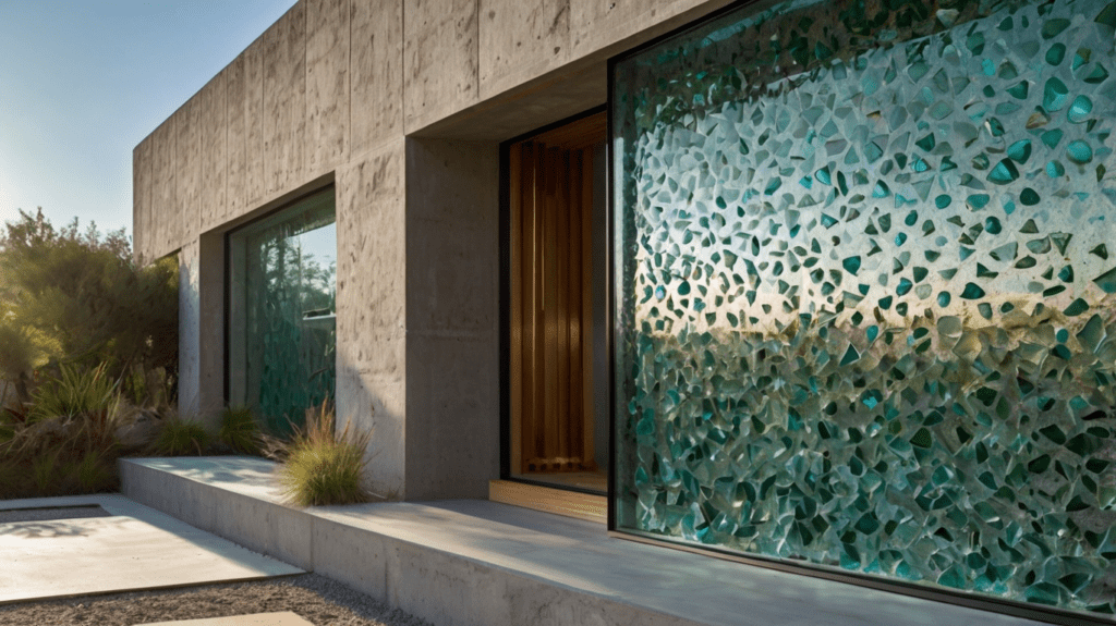 Glass-crete